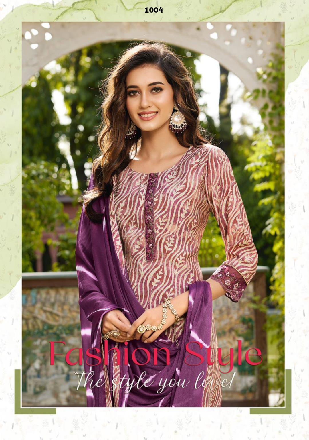 Muskan Chanderi Print Top Bottom Duppata Collection