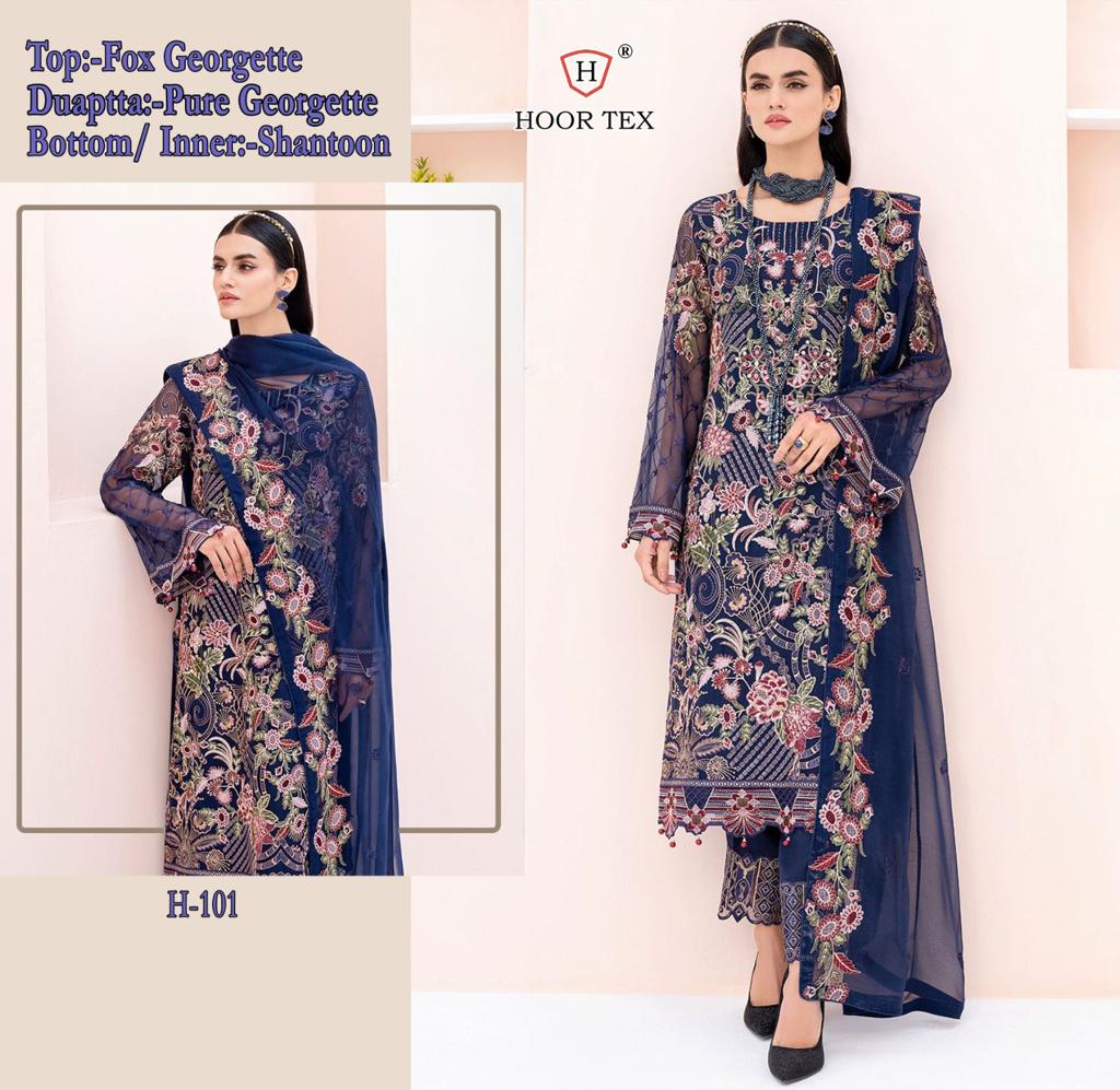 H 101  Hoor Tex Georgette Suit Eid Collection