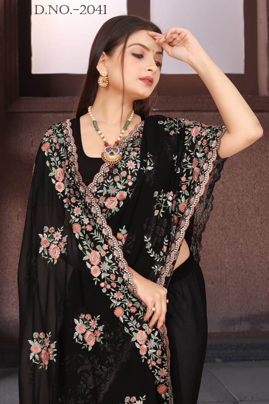 Famina Nari Fashion Designer Georgette Sarees