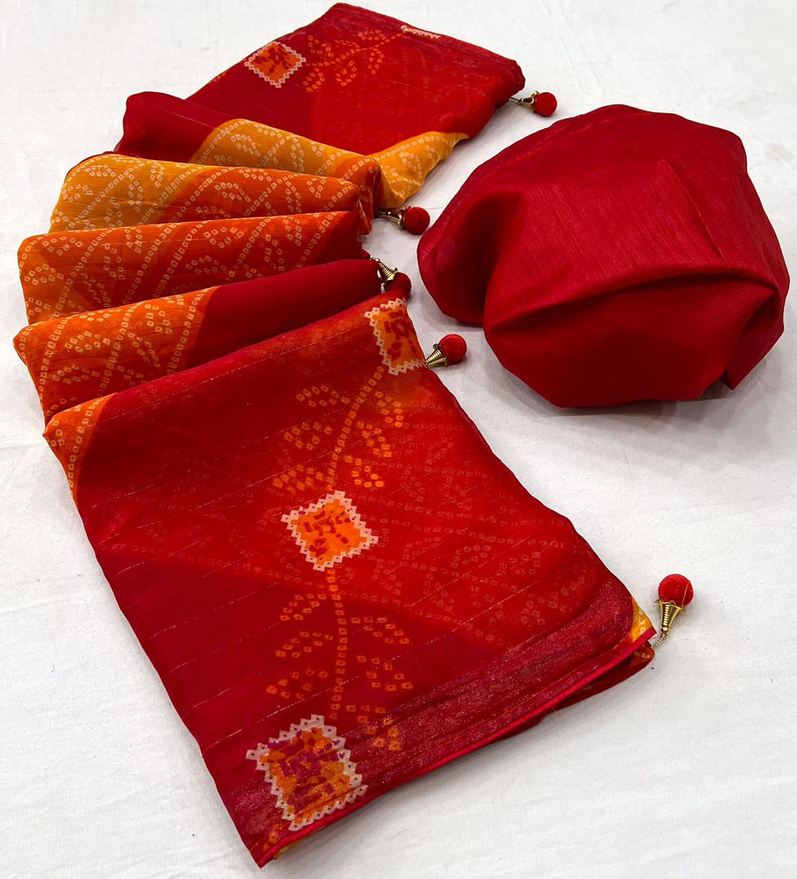 Kashmira Lt Fabric Regular Wear Chiffon Sarees