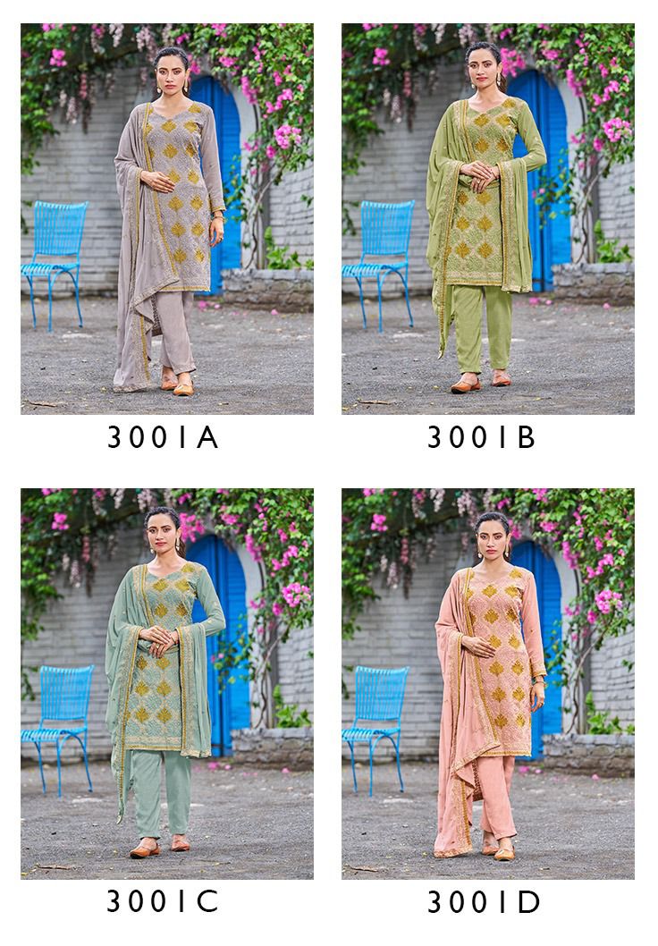 Yuti Alfaaz Georgette Semistitch Suits