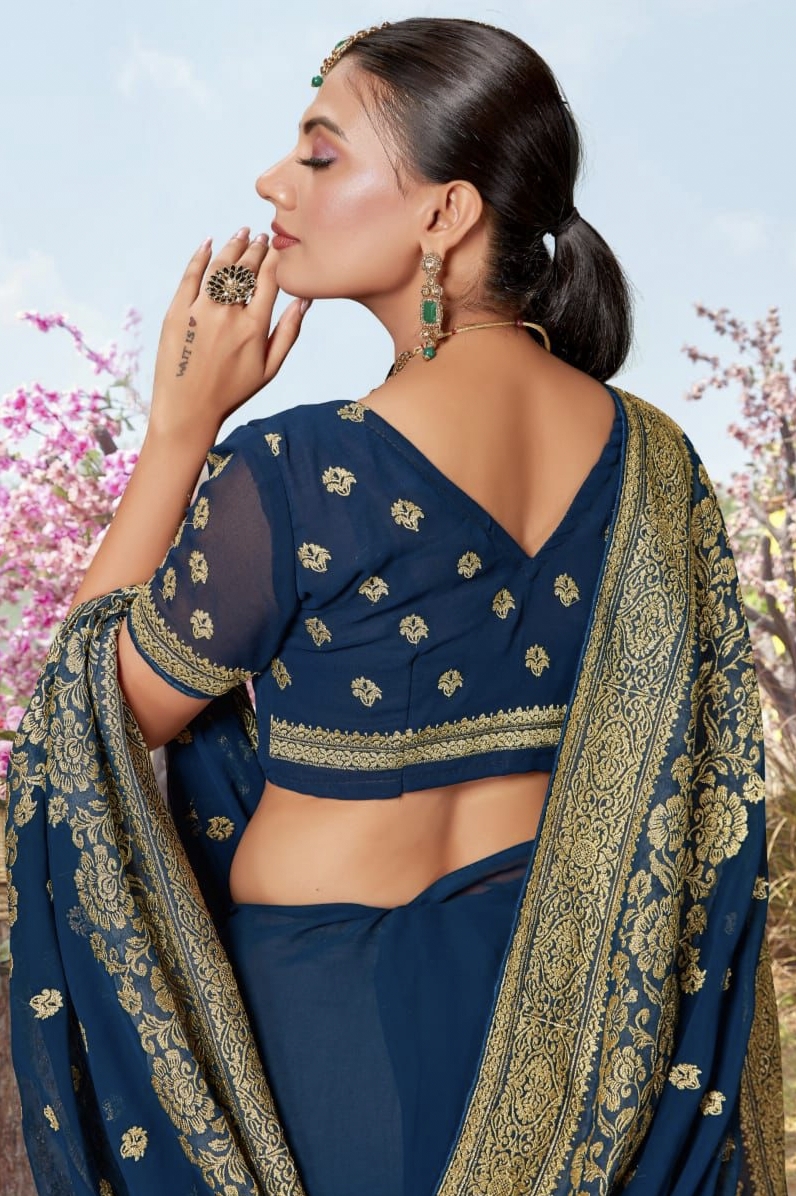 Nari Fashion New Design Stylenari Designer Georgette Sarees