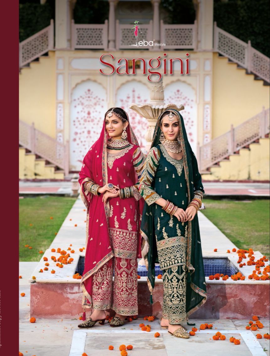 Sangini Eba Lifestyle Premium Silk Palazo Suit Redymade Collection