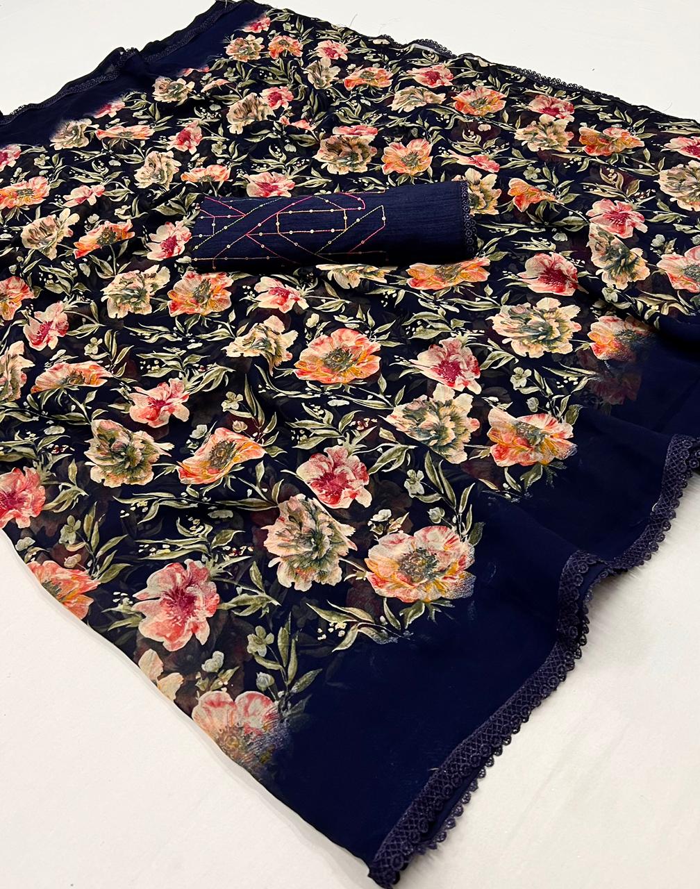 Aleesha Vol 2 Lt Fabric Regular Wear Georgette Sarees