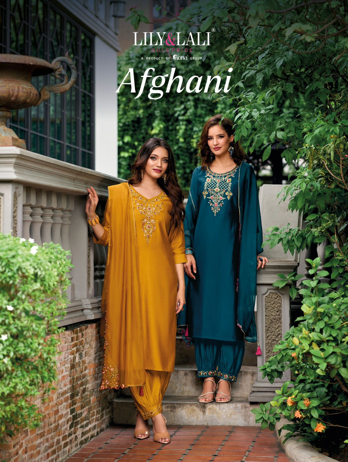 Lily And Lali Afghani Style Top Bottom Duppata Redymade Collection
