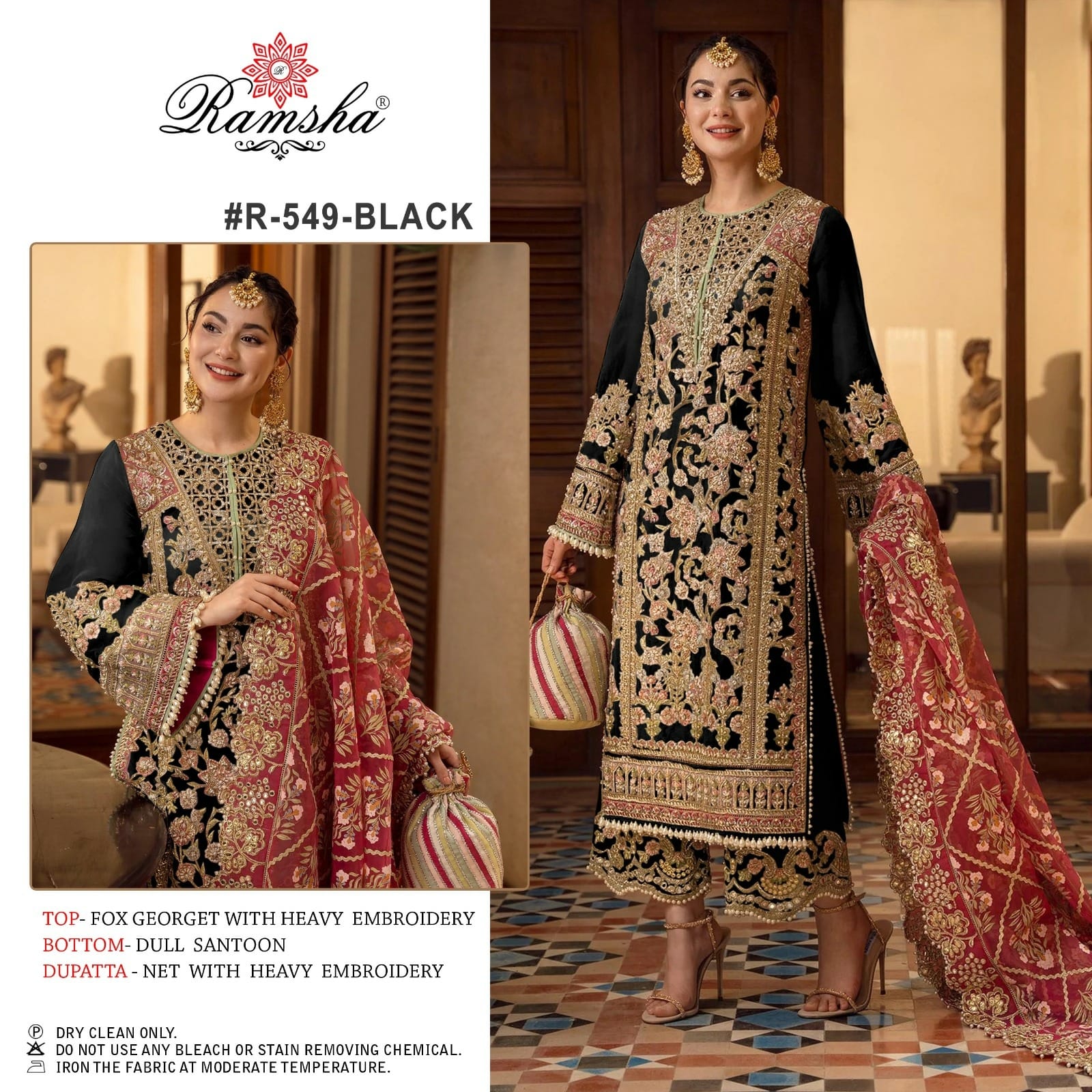 R 549 Ramsha Heavy Embroidery Work Collection