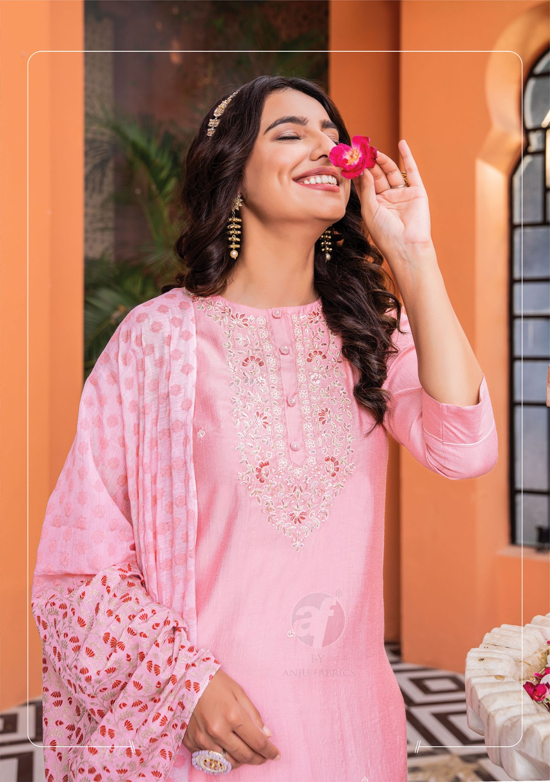 Anju Fabric New Launch Once More Vol 3 Kurti Pant With Dupatta Concept