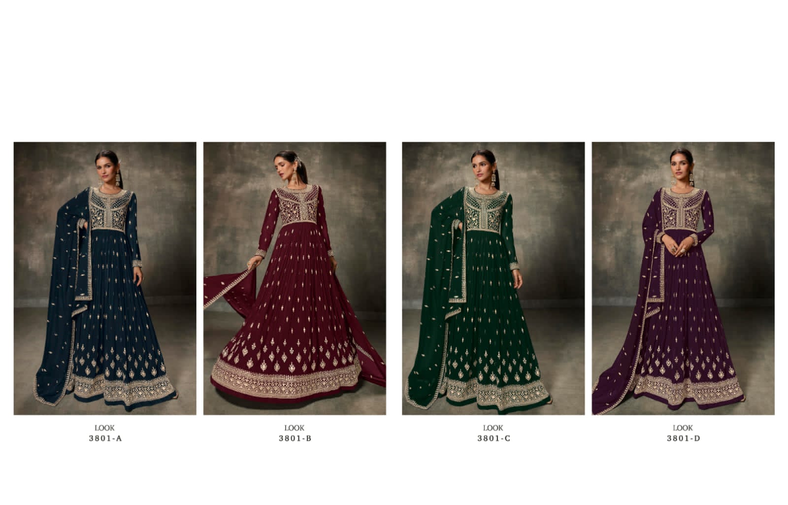 Zisha Sheroz Georgette Anarkali Collection