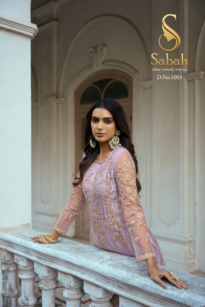 Sabah New Launch Ruksaar Designer Net Heavy Work Anarkali Dress