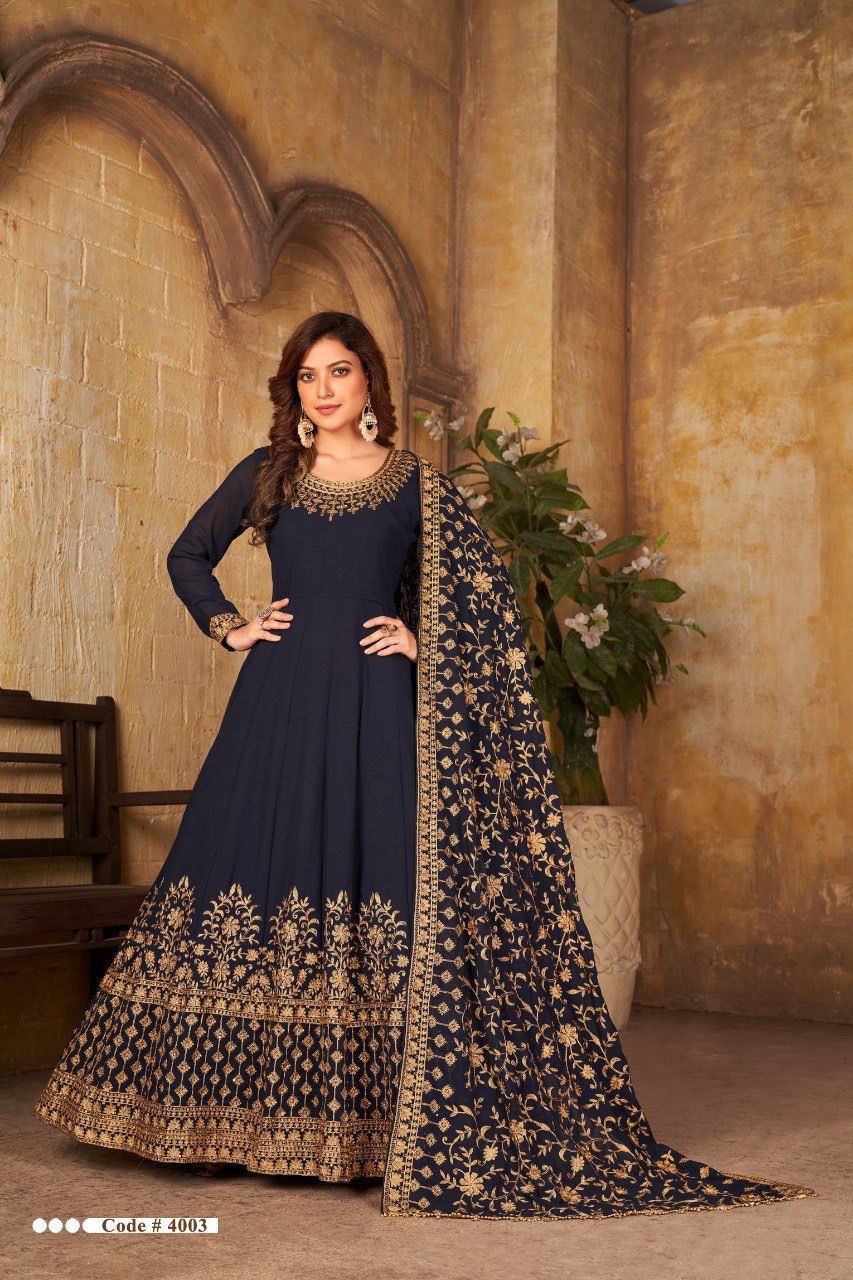 Aanaya Vol 140 Georgette Anarkali Dress Diwali Special