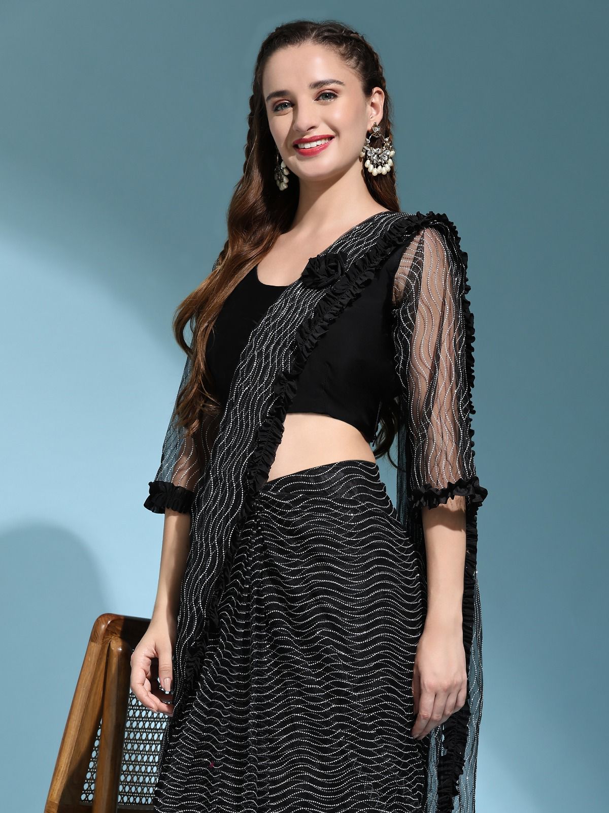 New Design 101013 Net Fancy Readymade Saree Collection Manufacturer Surat