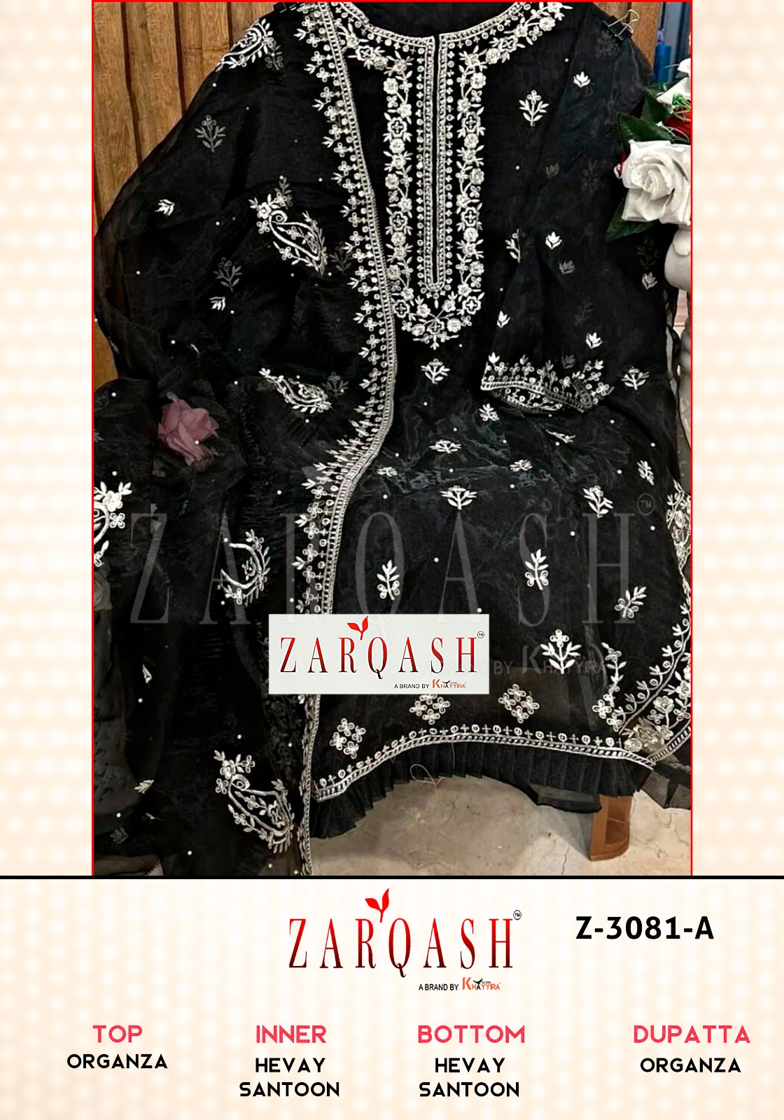Z 3081 Zarqash Organza Pakistani Concept