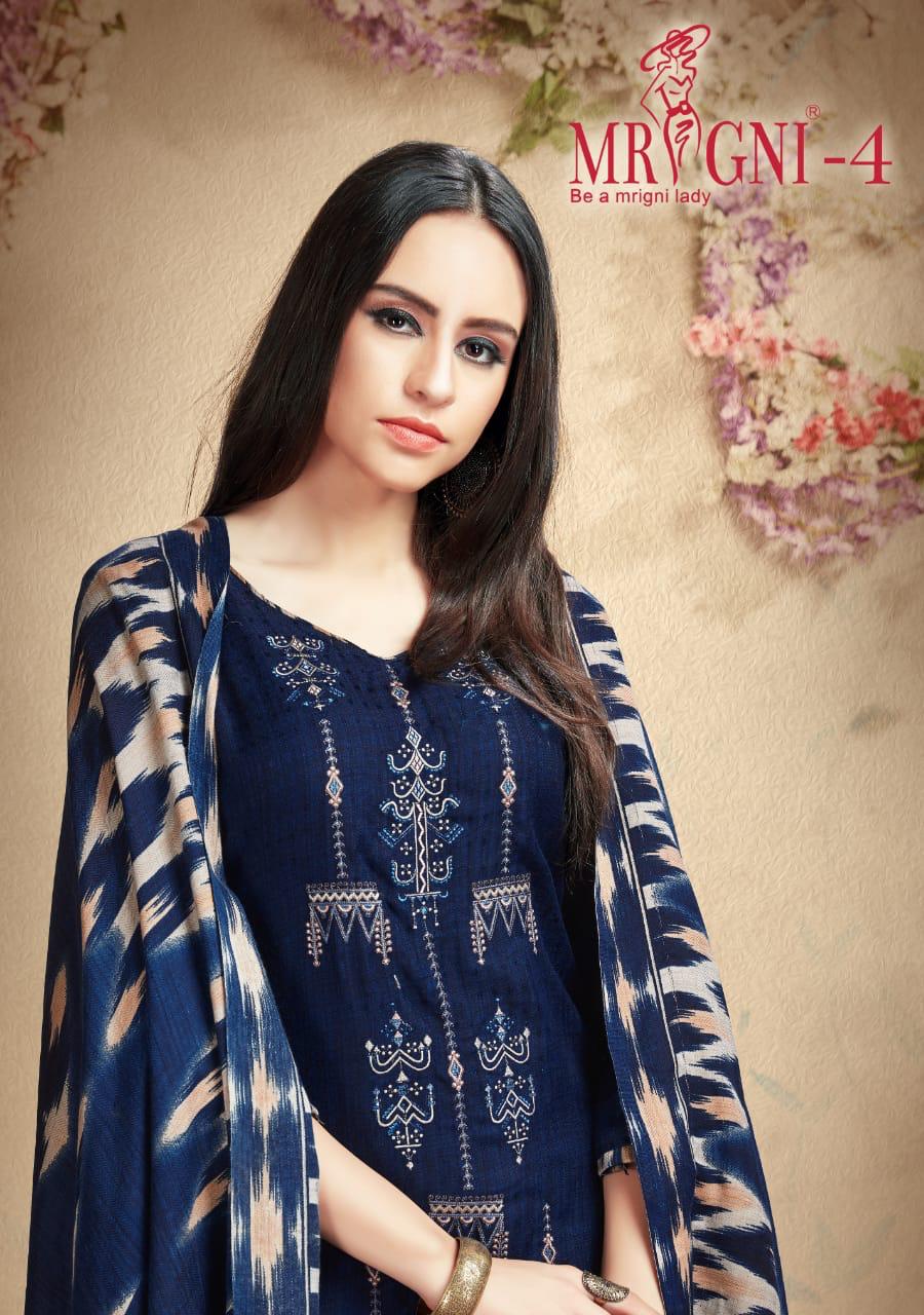 Mrigni Vol 4 By Mrigni 4001 Series Fancy Pashmina Printed Patiala Suit Catlog Wholesaler Surat