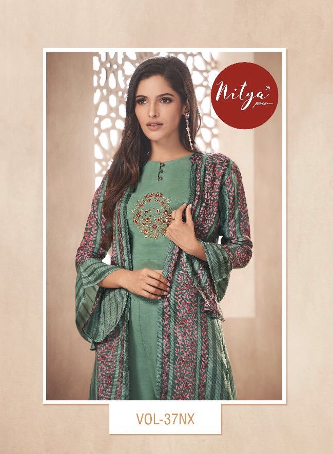 Nitya 37 Nx By Lt Fabrics 3701 Series Fancy Designer Gown Style Kurti Collection Wholesaler Surat
