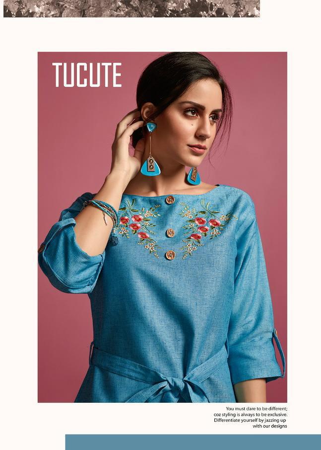 Karma Tucute 513 Series Designer Two Tone Pure Handloom Kurti Collection Wholesaler Surat