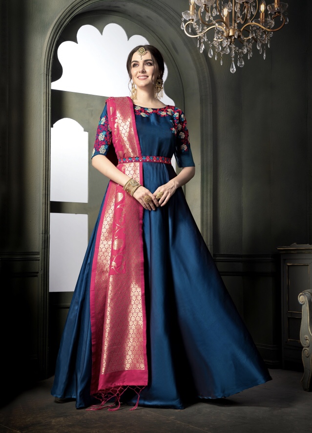 Nidhisha 5001 Series Fancy Designer Party Wear Gown Suit Collection Wholesale Dealer Surat