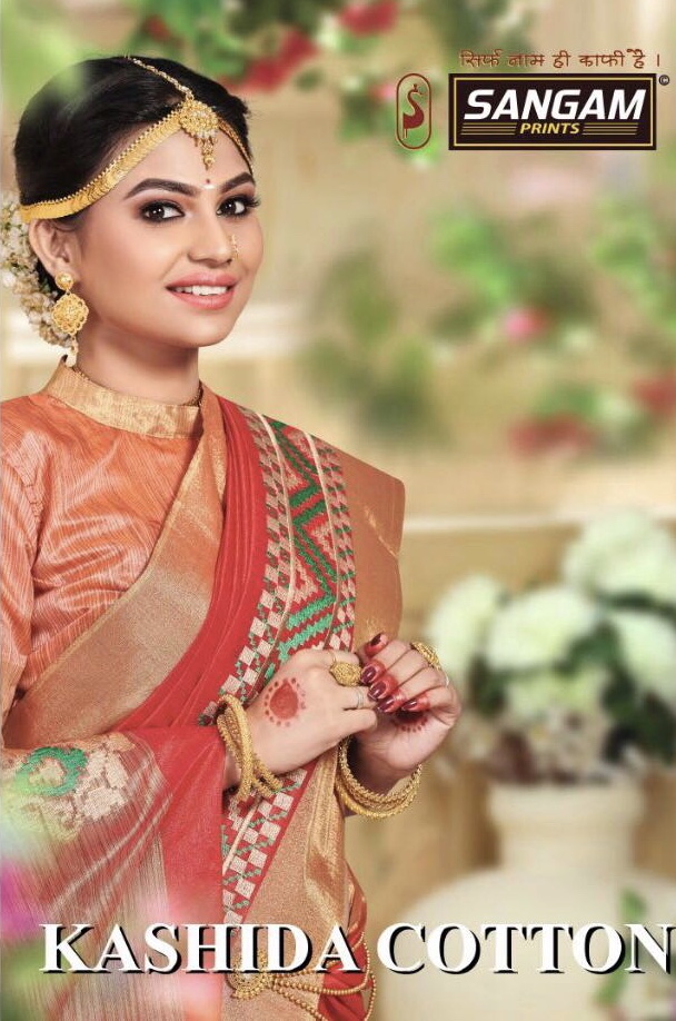Sangam Kashida Cotton 5001 Series Designer Cotton Sarees