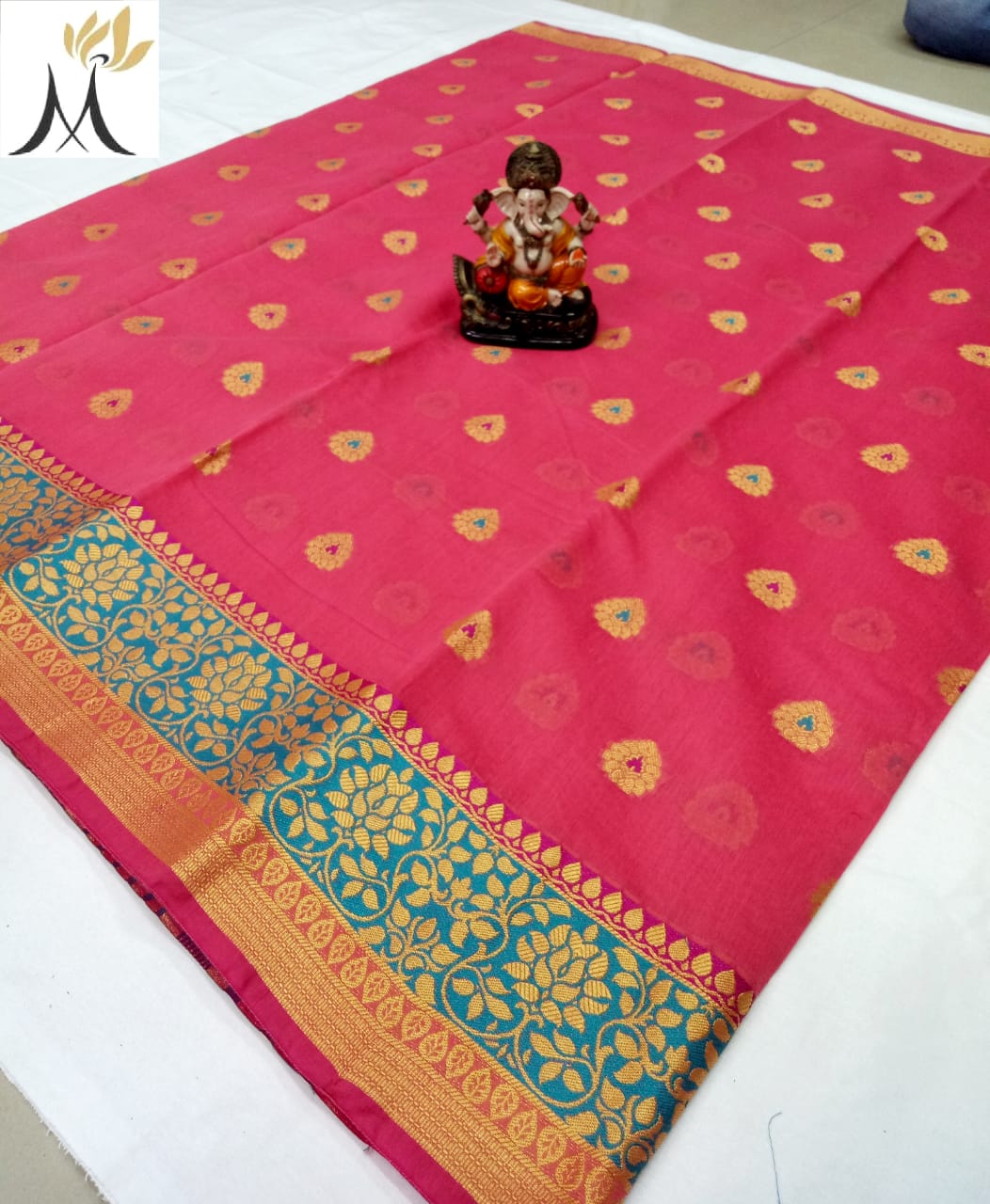 Eswari Fancy Spanj Jaquard Cotton Saree Catlog Wholesale Dealer Surat