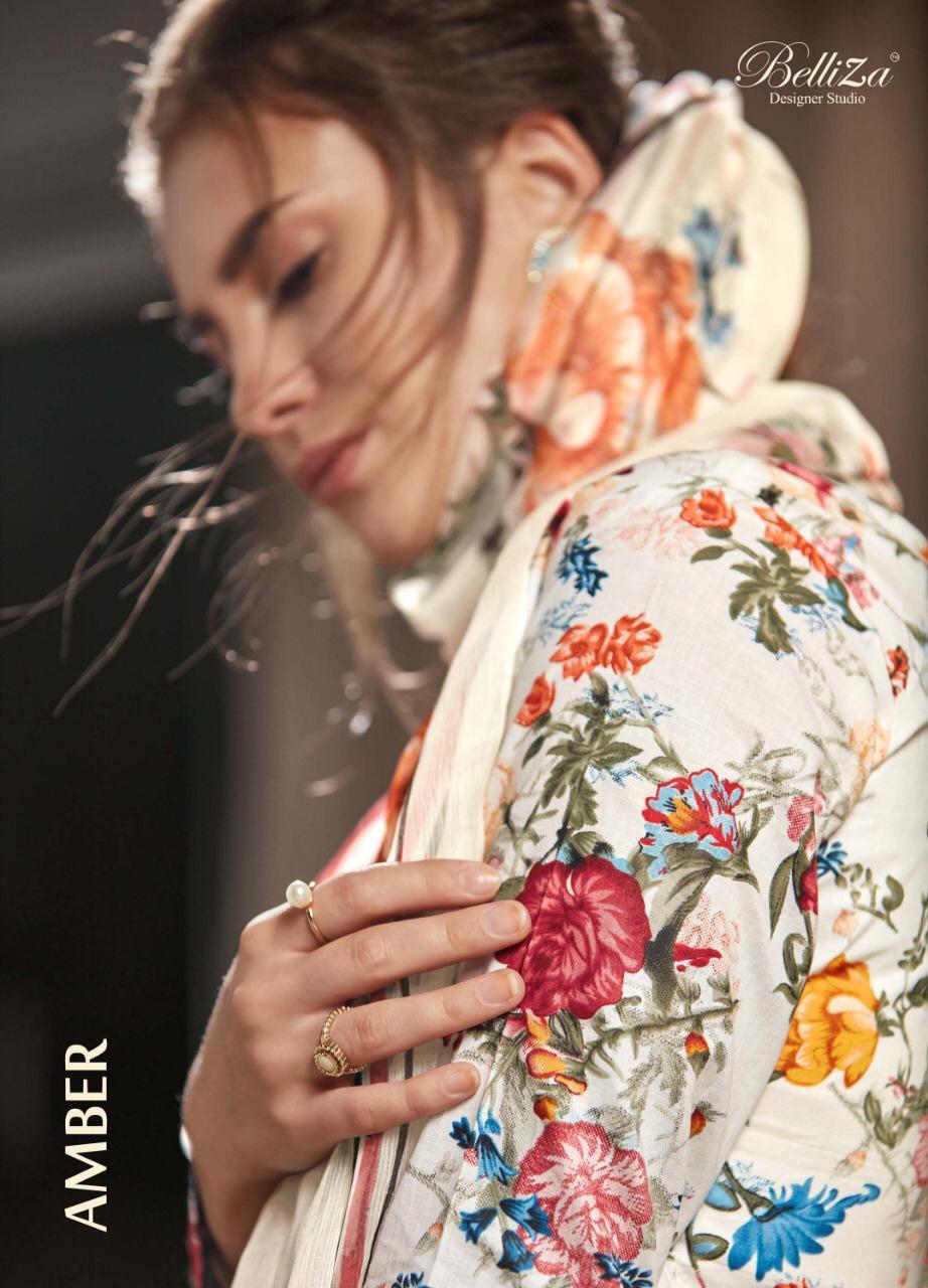 Amber By Belliza Designer Studio 265001 Series Fancy Pure Premium Cotton Digital Printed Salwar Kame...