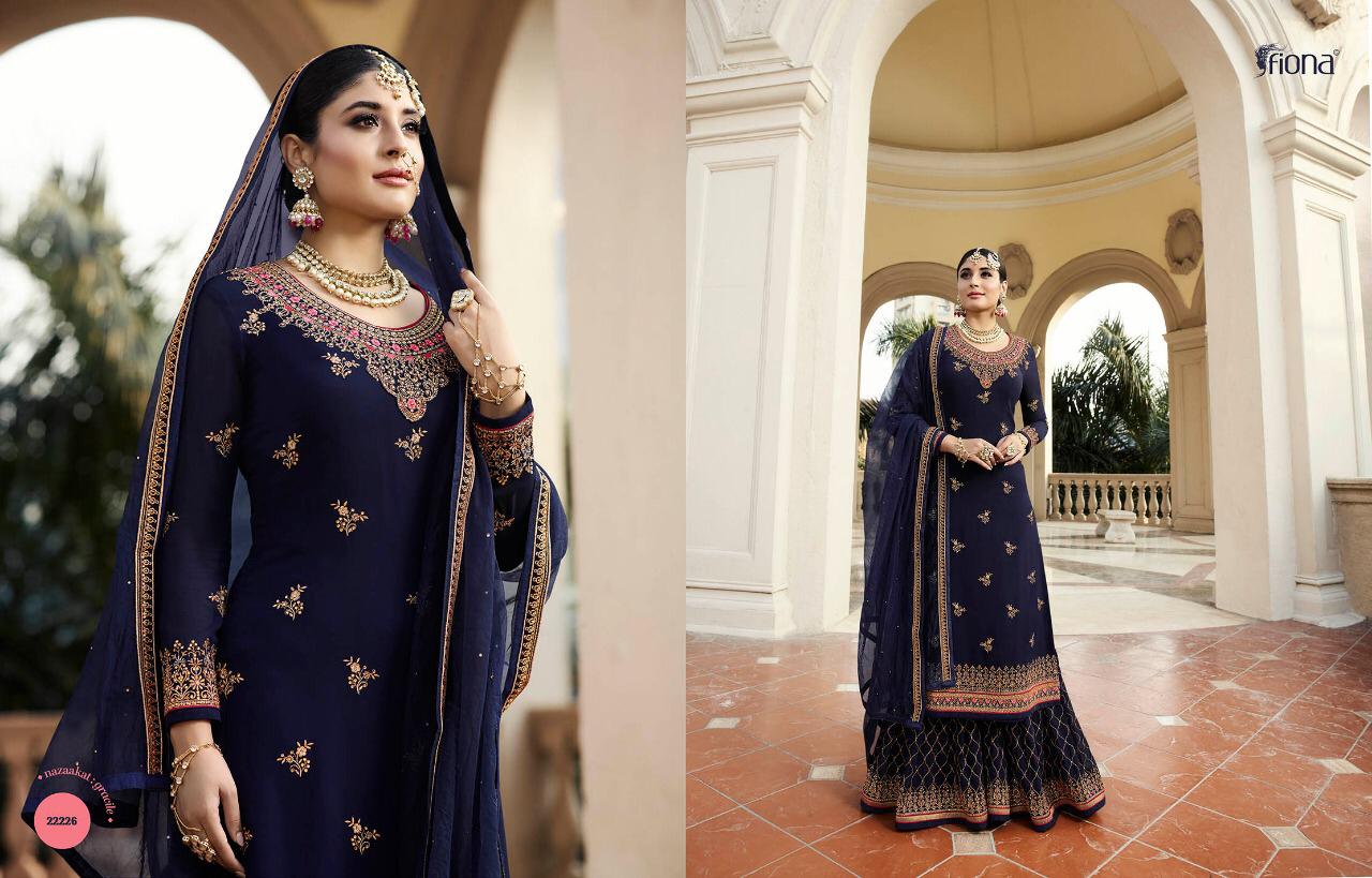 Kritika Sarara Vol 3 By Fiona 22221 Series Designer Georgette Sarara Suit Collection Wholesaler Sura...