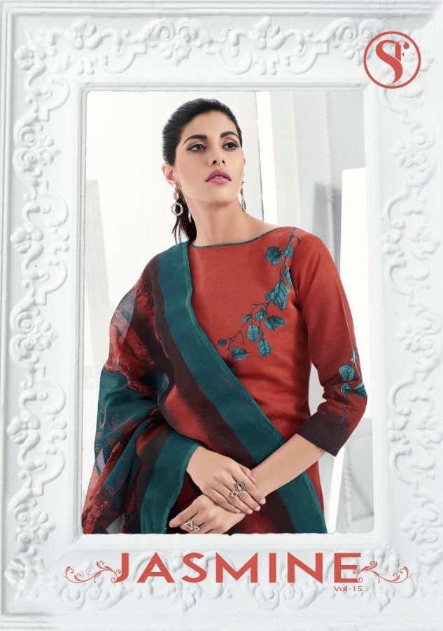 Jasmine Vol 15 By Sweety 5001 Series Fancy Soft Cotton Printed Salwar Kameez Catlog Wholesale Dealer...