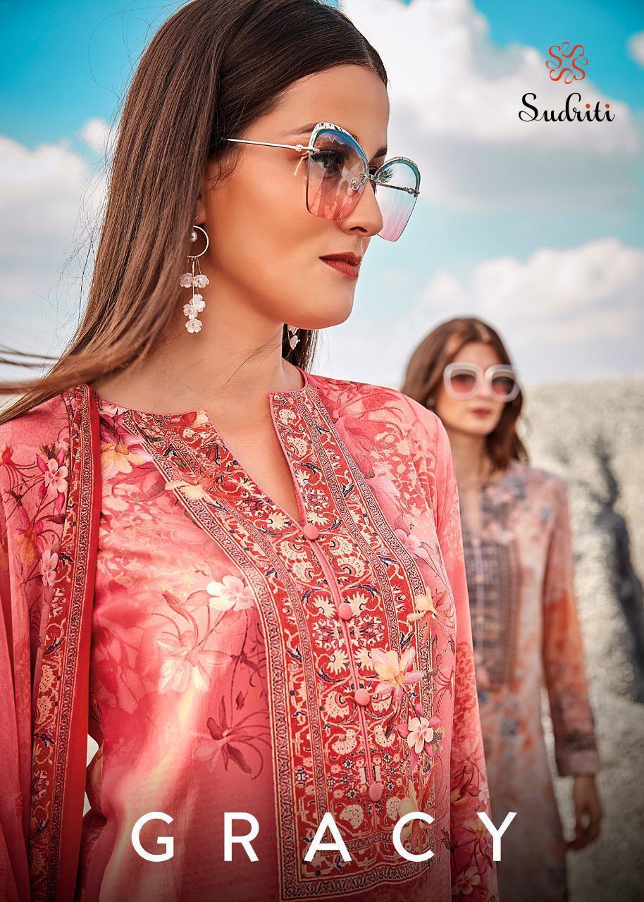Gracy By Sudriti Fancy Crepe Digital Printed Salwar Kameez Catlog Wholesale Dealer Surat