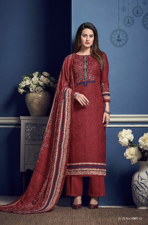 Fusion Vol 3 By Deepsy 1001 Series Fancy Pashmina Printed Embroidery Salwar Kameez Catlog Wholesale ...