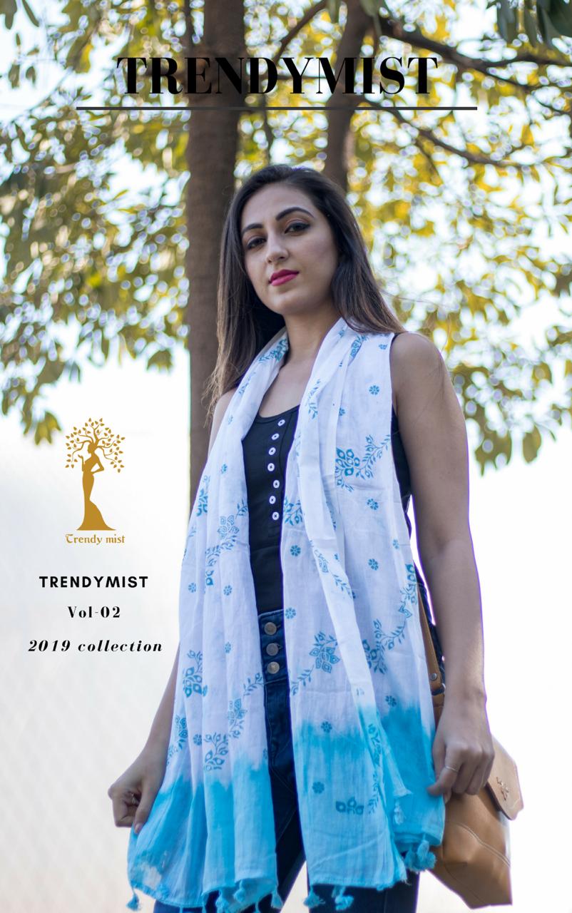 Trendymist Vol 2 By Trendy Mist Fancy Cotton Sheded Printed Dupatta Collection Wholesale Dealer Sura...