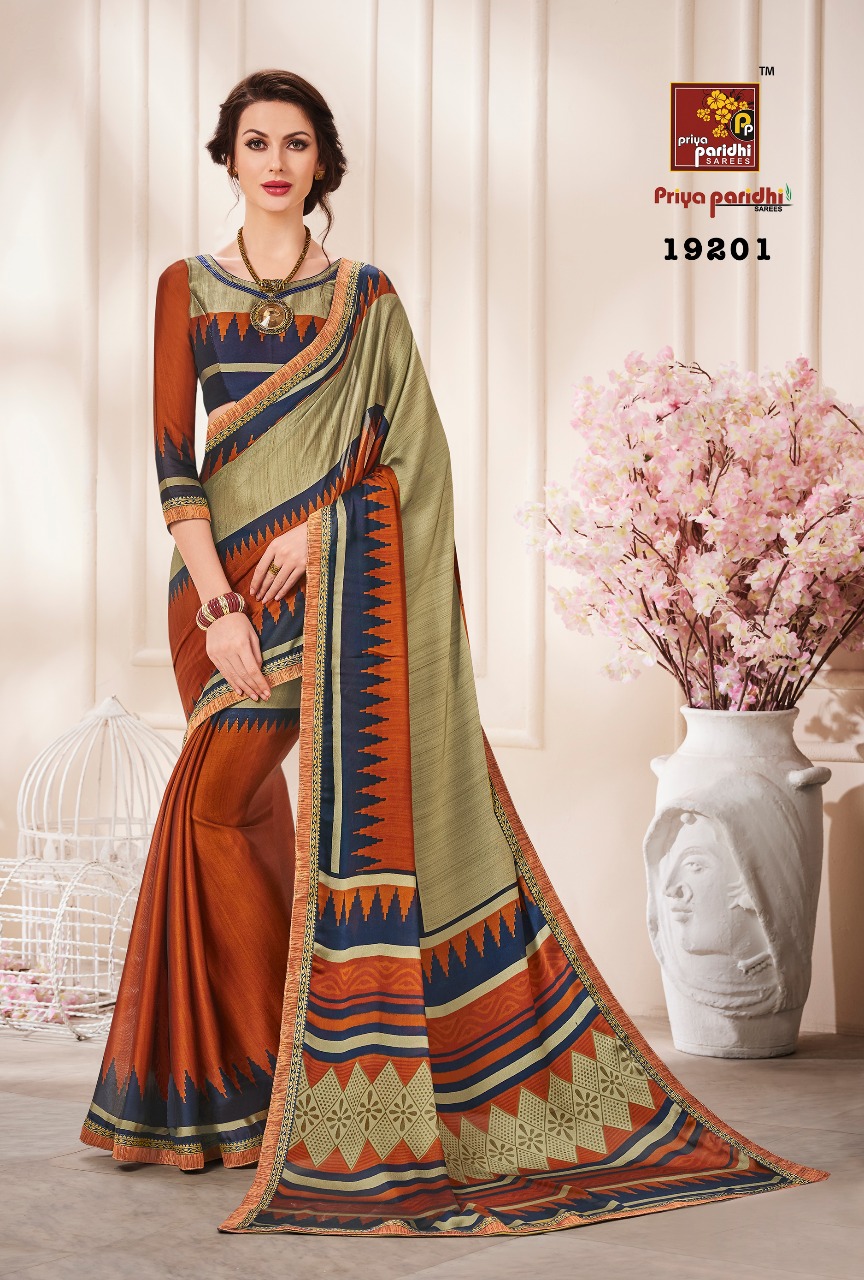 Priya Paridhi 19201 Series Black Rangoli Printed Saree