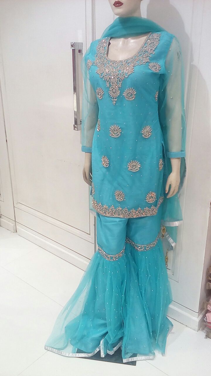 Fancy Party Wear Pakistani Sarara Suit Wholesale Dealer And Supplier Surat