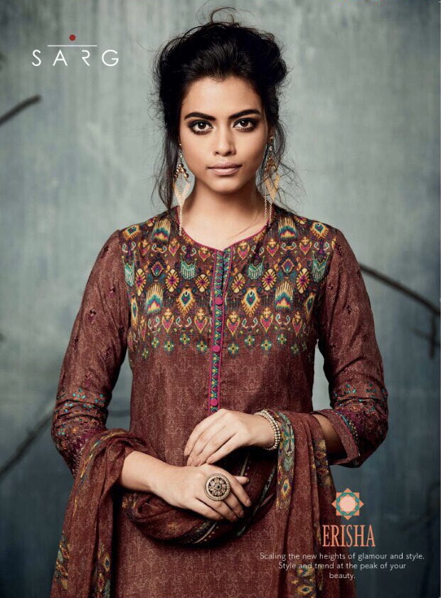 Sarg Erisha Viscose Silk Digital Printed Salwar Kameez Wholesale Dealer And Supplier Surat