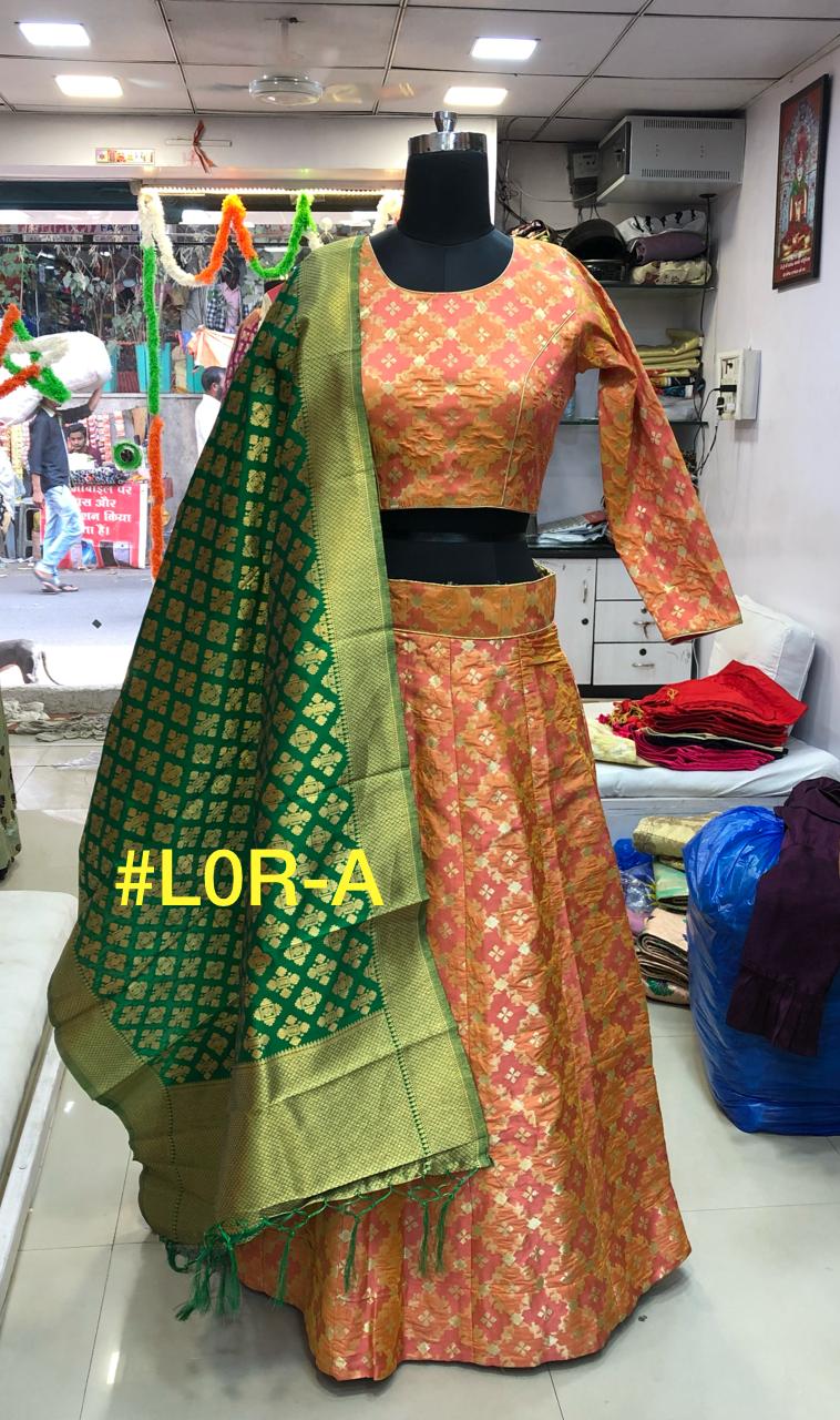 Gf Lor A B C D Series Fancy Party Wear Banarsi Silk Lehenga Collection Wholesale Dealer Surat