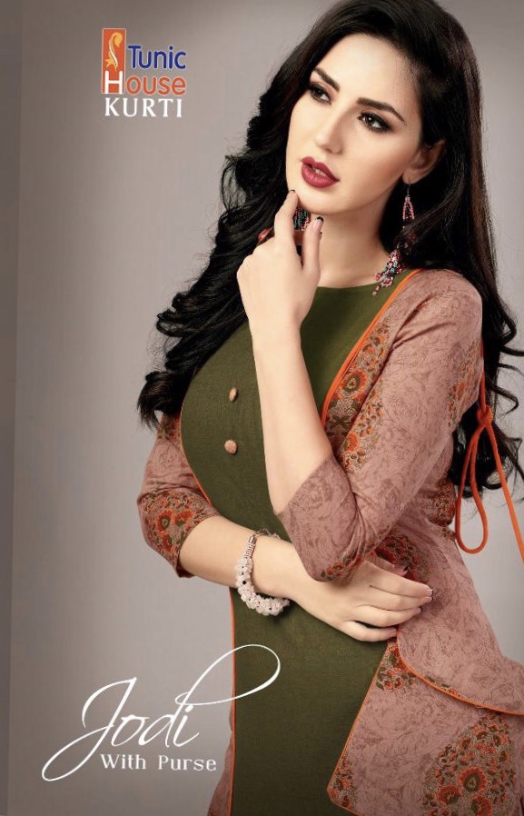 Jodi With Purse By Tunic House 22 Series Cotton Khadi Flex Printed Kurti Catlog Wholesale Dealer And...
