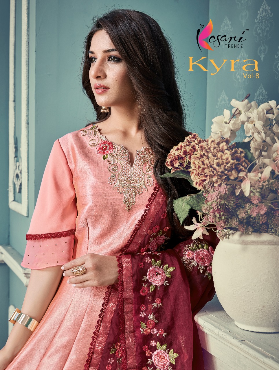 Kesari Trendz Kyra Vol 8 7025 Series Designer Gown Suits