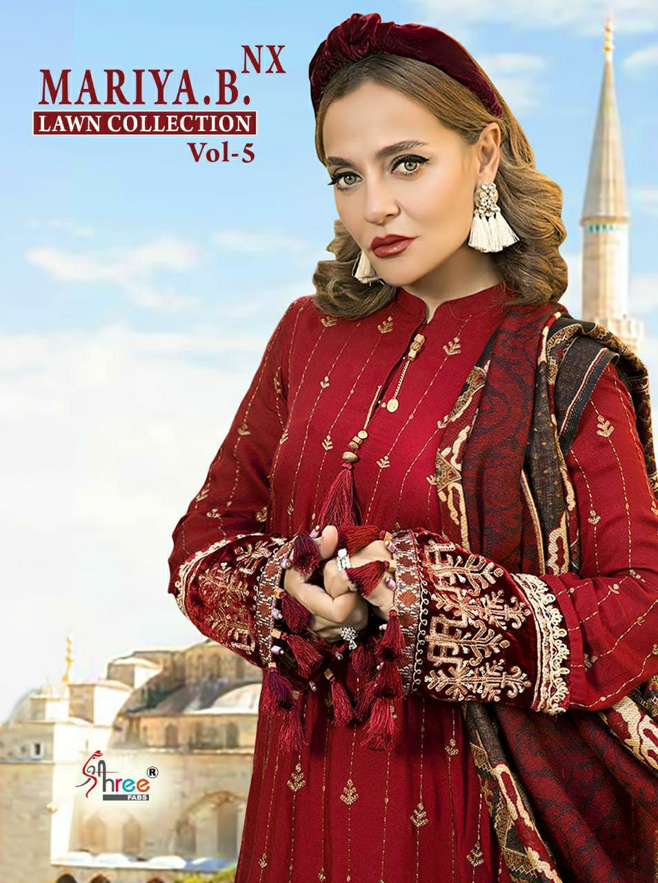 Maria B Lawn Collection 05 Siffon Dupatta By Shree Fabs Manufacturer Traders Surat Gujrat