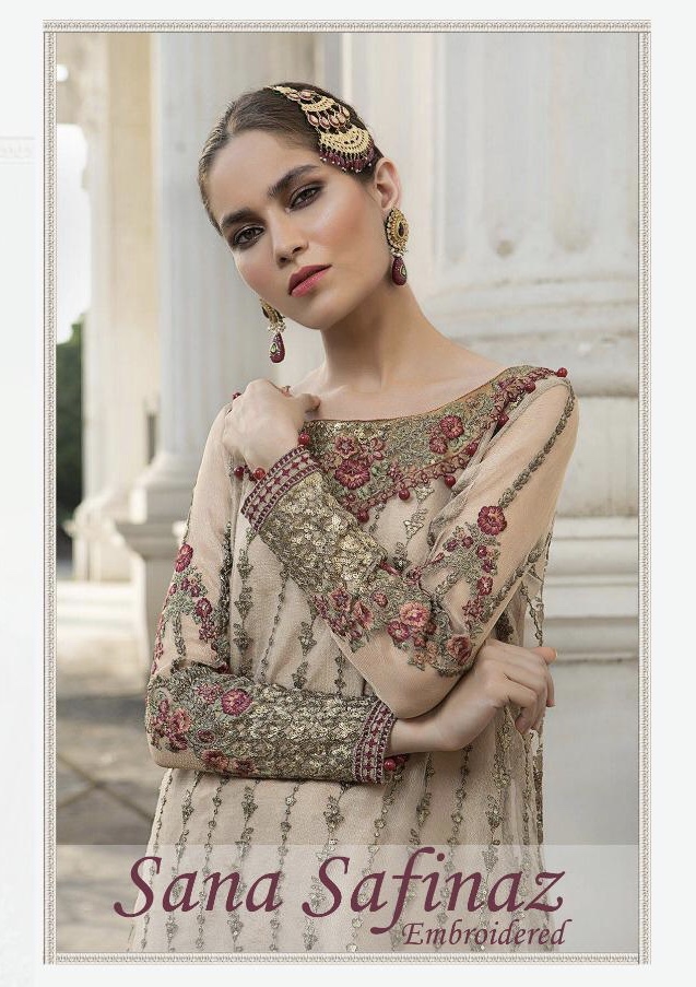Sana Safinaz Embroidered By Deepsy 400901 Series Fancy Party Wear Pakistani Organza Salwar Kameez Ca...