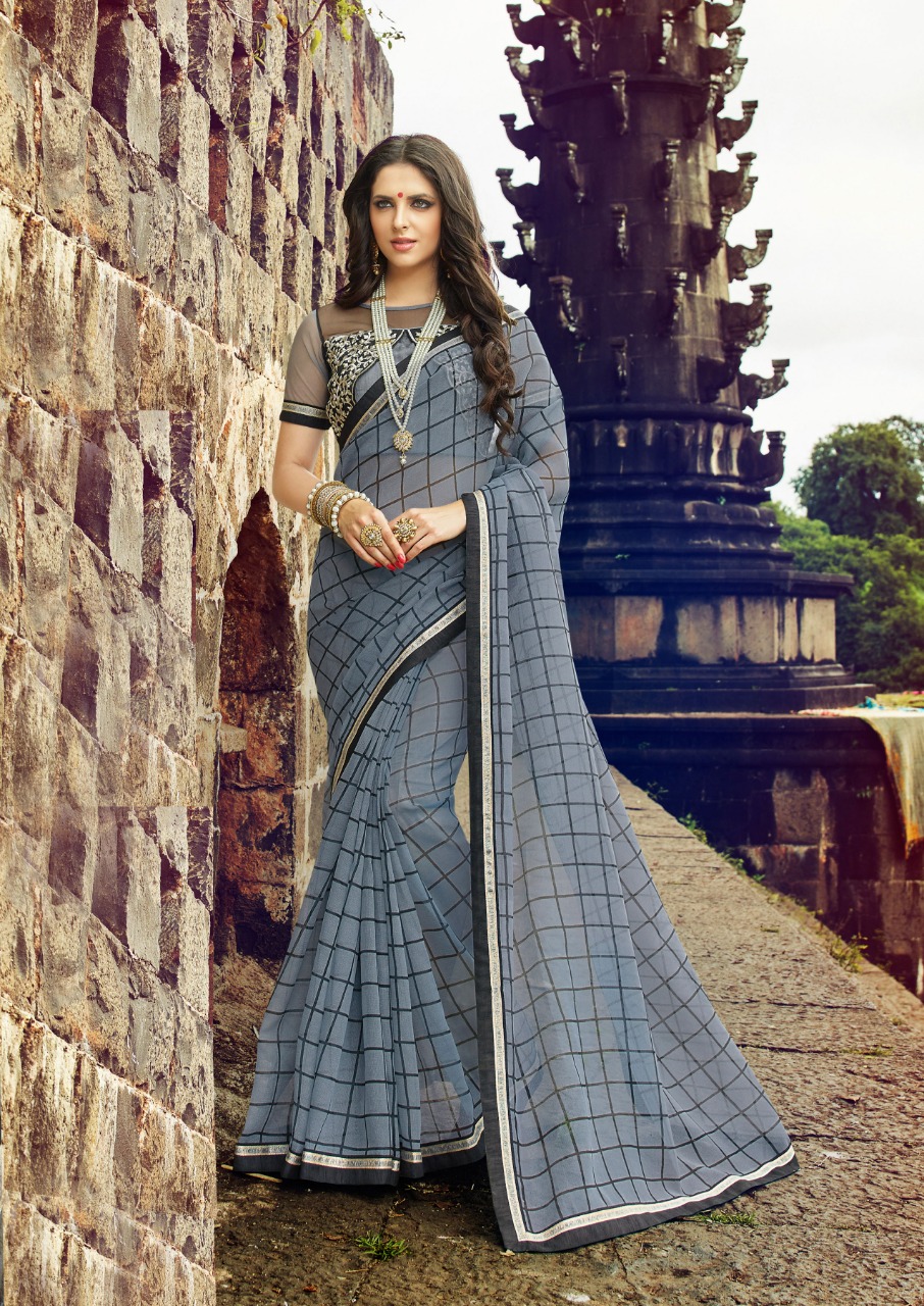 Sadhana By Sanskar 18041 Series Fancy Printed Georgette Saree Catlog Wholesaler Surat
