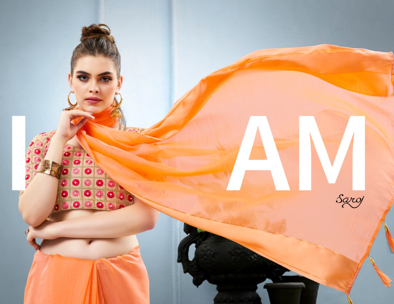 Premium Silk By Saroj 56001 Series Fancy Party Wear Linen Silk With Satin Patta Catlog Wholesaler Su...