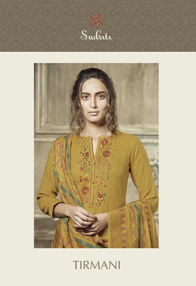 Tirmani By Sudriti Fancy Pashmina Moss Digital Printed Salwar Kameez Catlog Wholesale Dealer Surat