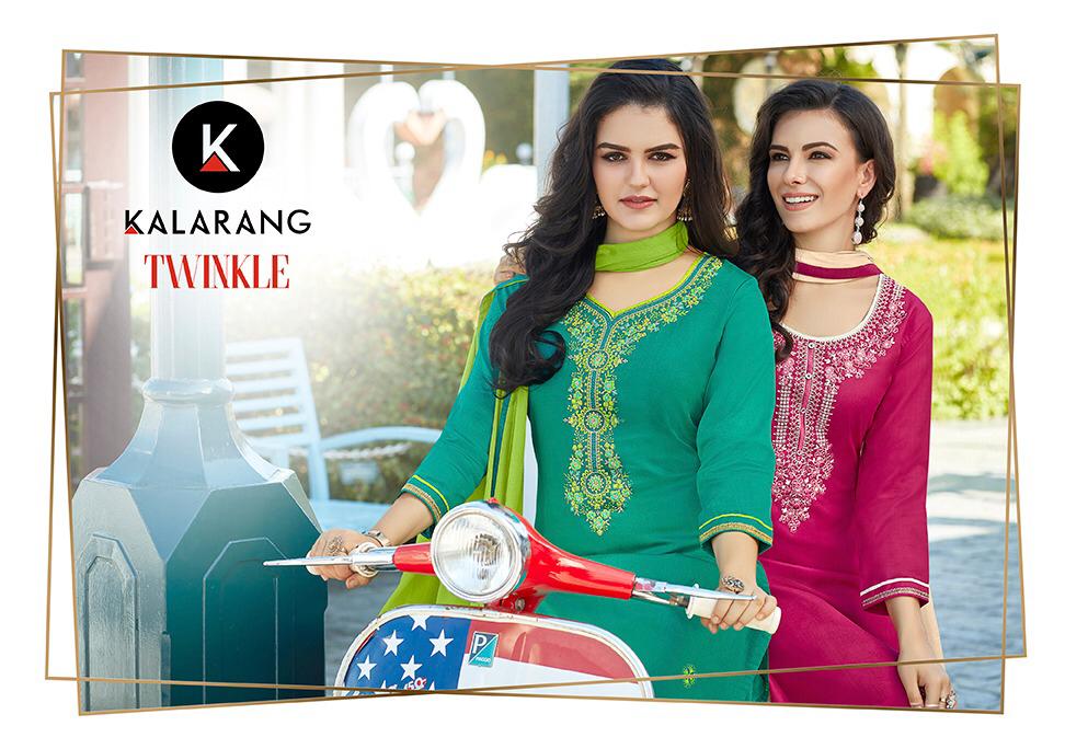 Twinkle By Kalarang 311 Series Fancy Cotton Embroidery Salwar Kameez Catlog Wholesale Dealer Surat
