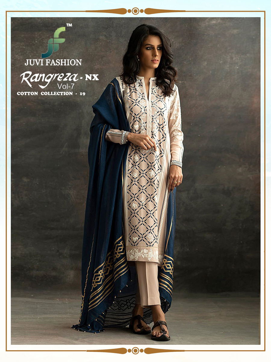 Rangreza Vol 7 Nx By Juvi Fashion 44002 Series Fancy Cambric Cotton Salwar Kameez Catlog Wholesaler ...