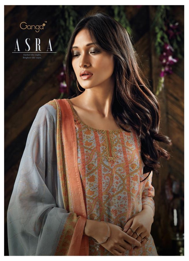 Asra By Ganga 6925 Series Fancy Pure Kota Silk Printed Salwar Kameez Catlog Wholesale Dealer Surat