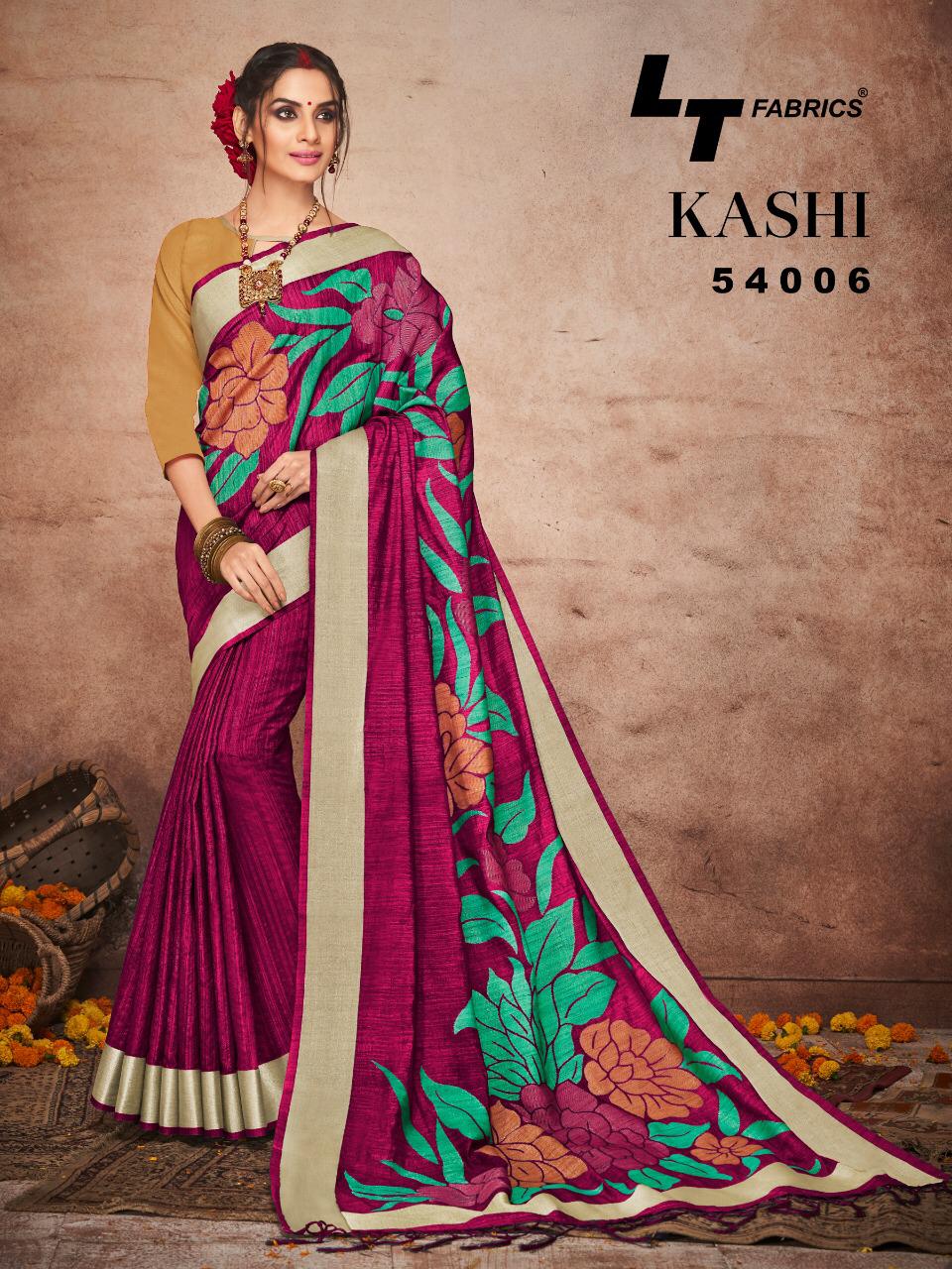 Kashi By Lt Fabrics 54001 Series Fancy Silk Saree Collection Wholesale Dealer And Supplier Surat