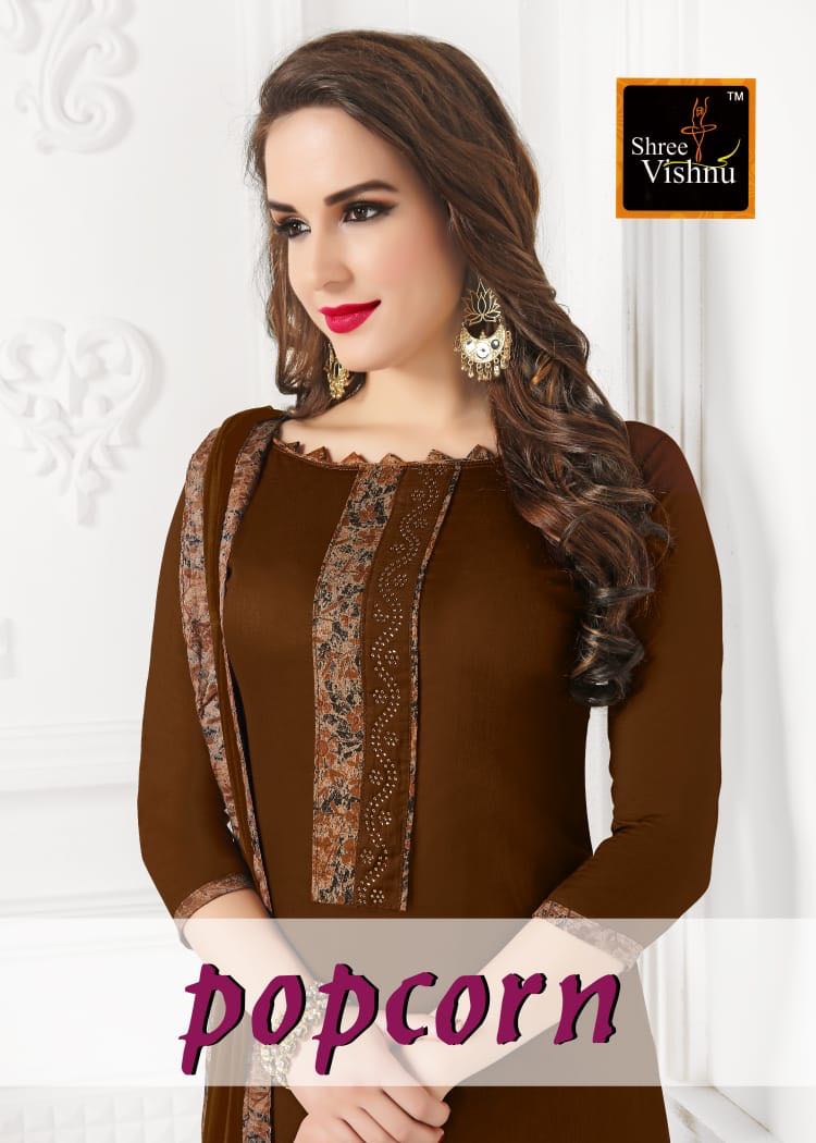 Popcorn By Shree Vishnu Prints 86001 Series Fancy Glace Cotton Patiala Suit Catlog Wholesale Dealer ...
