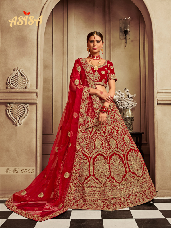 Bridal By Asisa 6001 Series Fancy Designer Bridal Party Wear Lehenga Choli Collection Wholesaler Sur...