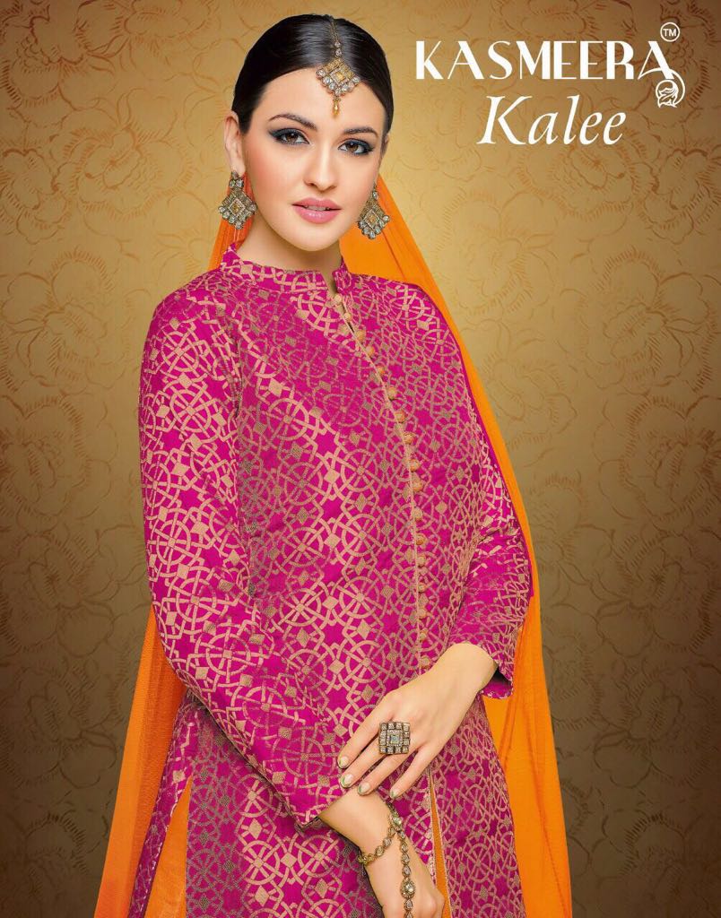 Kalee By Kasmeera 603 Series Fancy Pure Banarsi Suit Catlog Wholesale Dealer Surat