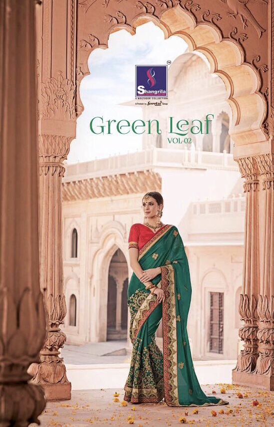 Shangrila Green Leaf Vol 2 8221 Series Party Wear Sarees