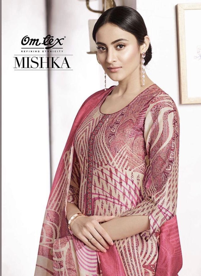 Mishka By Omtex 491 Series Fancy Cotton Satin Printed Salwar Kameez Catlog Wholesaler Surat