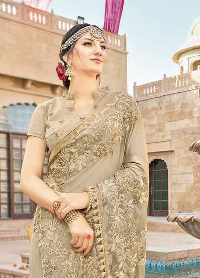 Hero Vol 5 By Kalista 54037 Series Fancy Party Wear Saree Collection Wholesaler Surat