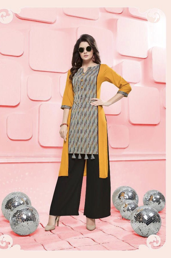 Silai Vol 2 By Poonam Designer 201 Series Fancy Reyon Kurti With Plazzo Collection Wholesale Dealer ...